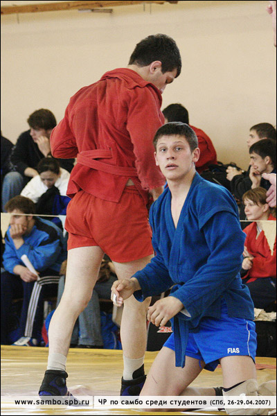САМБО, фото: www.sambo.spb.ru. Чемпионат России по самбо среди студентов (мужчины, женщины). Санкт-Петербург, ВИФК, 26-29 апреля 2007 года.