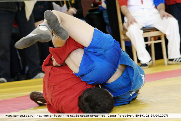 САМБО, фото: www.sambo.spb.ru. Чемпионат России по самбо среди студентов (мужчины, женщины). Санкт-Петербург, ВИФК, 26-29 апреля 2007 года.