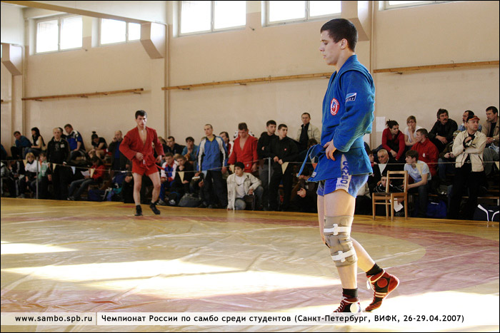 САМБО, фото: www.sambo.spb.ru. Чемпионат России по самбо среди студентов (мужчины, женщины). Санкт-Петербург, ВИФК, 26-29 апреля 2007 года.
